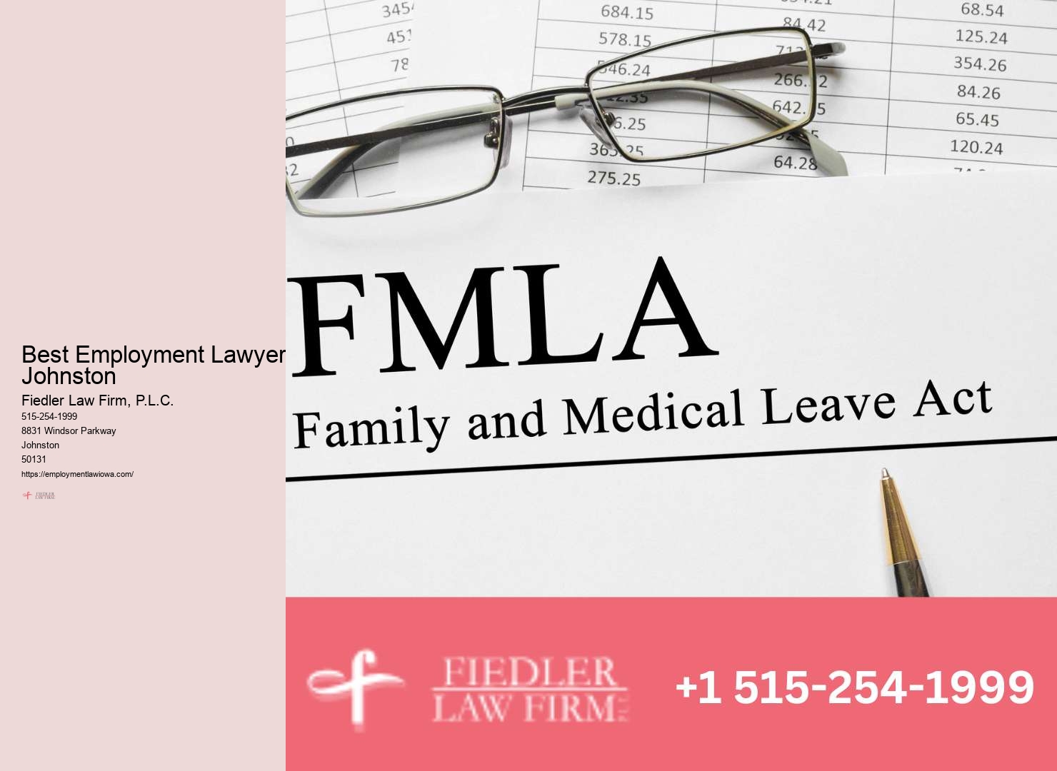 Employment Lawyer Johnston legal compensation