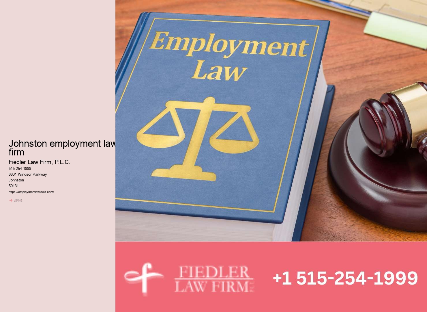Johnston Employment Law Consultation Firm Specialist Legal Representation