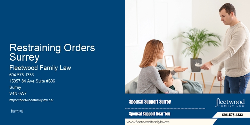 Spousal Support Restraining Orders Surrey