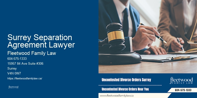 Family Law Property Division Lawyer Surrey Separation Agreement Lawyer BC