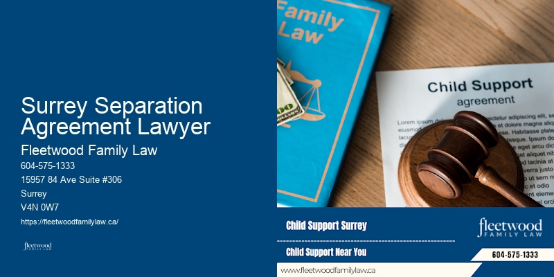 Child Support Enforcement Surrey Separation Agreement Lawyer BC