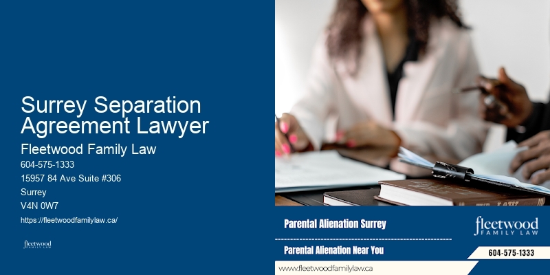Guardianship Legal Support Surrey Separation Agreement Lawyer BC