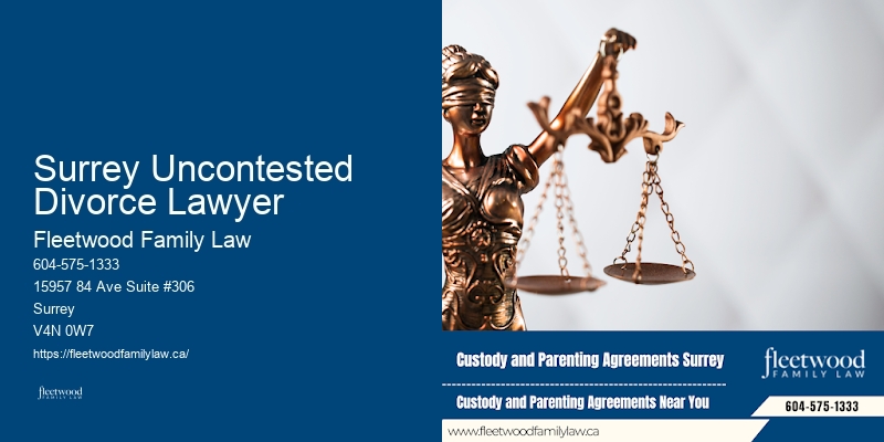 Surrey Uncontested Divorce Lawyer Family Lawyer for Fathers' Rights