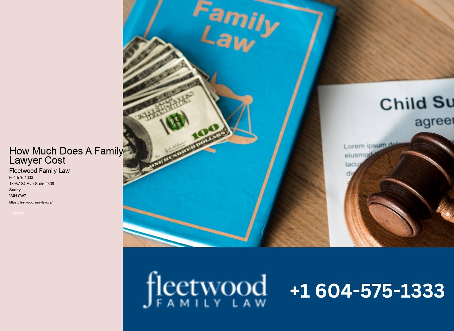 Family lawyer payment breakdowns