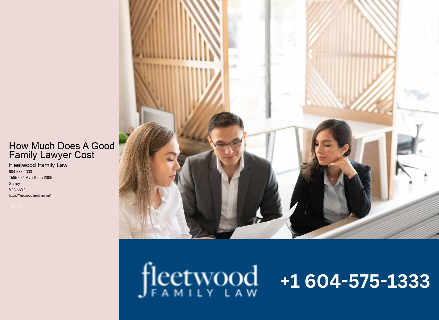 Family lawyer fee structure