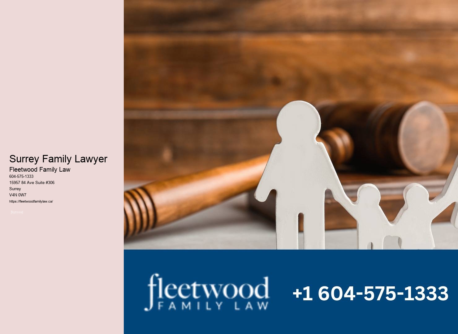 Comprehensive Surrey Family Lawyer Family Law Representation