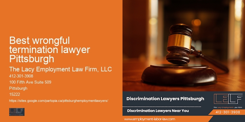 Best wrongful termination lawyer Pittsburgh discrimination case lawyer