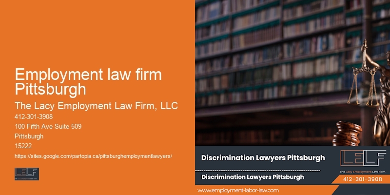 Wrongful termination lawyer Employment law firm Pittsburgh