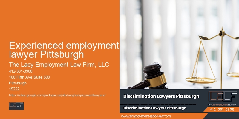 Employment legal counsel Experienced employment lawyer Pittsburgh