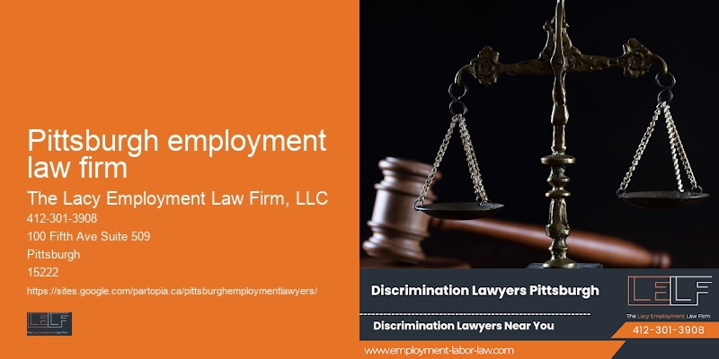 Pittsburgh employment law firm legal counsel for employment issues