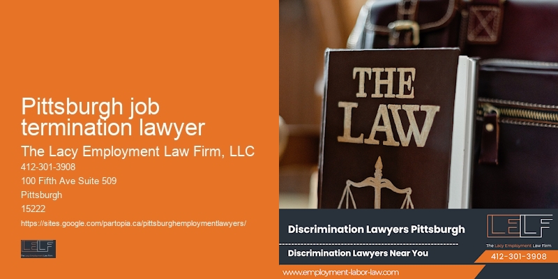 Employment law solutions Pittsburgh job termination lawyer