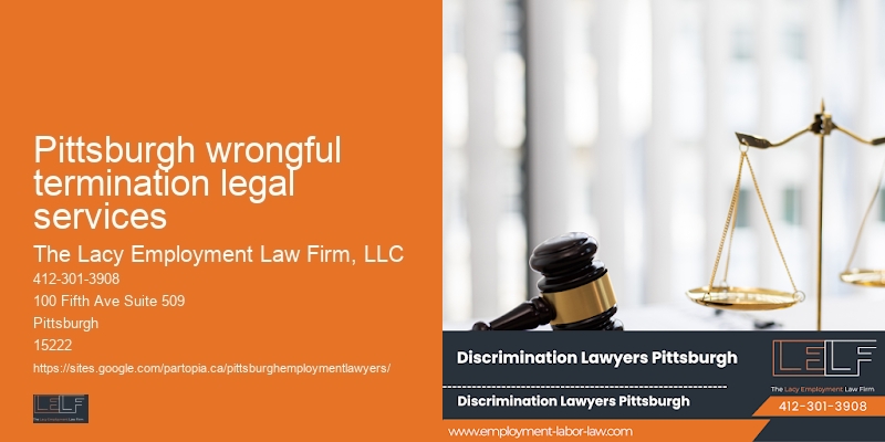 Pittsburgh wrongful termination legal services workplace issues attorney