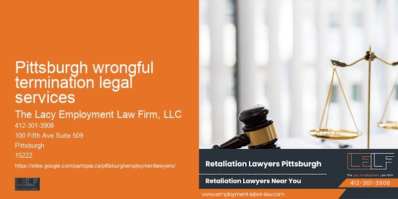 Experienced employment lawyer for disputes Pittsburgh wrongful termination legal services