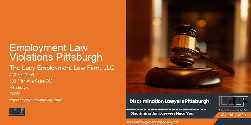 Workplace retaliation attorney Employment Law Violations Pittsburgh