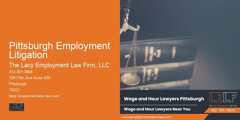 Employment Legal Representation in Pittsburgh Employment Litigation