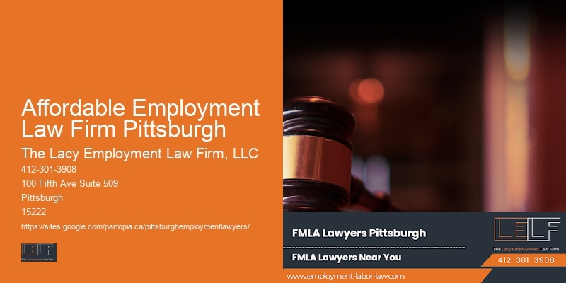 Legal representation for Affordable Employment Law Firm Pittsburgh employees