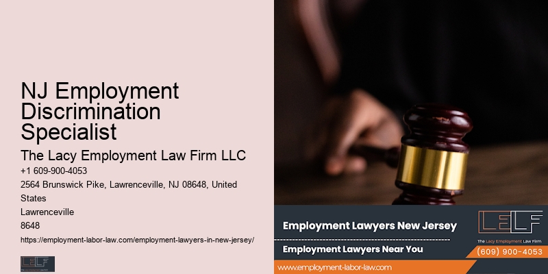 NJ Employment Discrimination Specialist Fmla Legal Counsel
