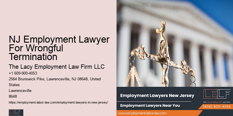 NJ Employment Lawyer For Wrongful Termination