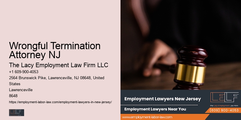 Wrongful Termination Attorney NJ Employee Defense Lawyer