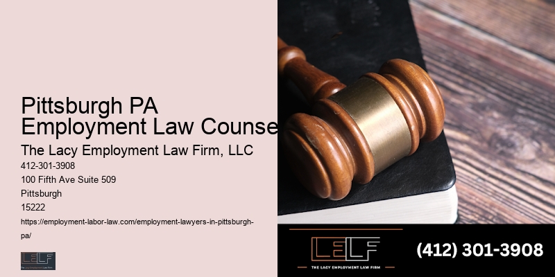 Pittsburgh PA Employment Law Counsel