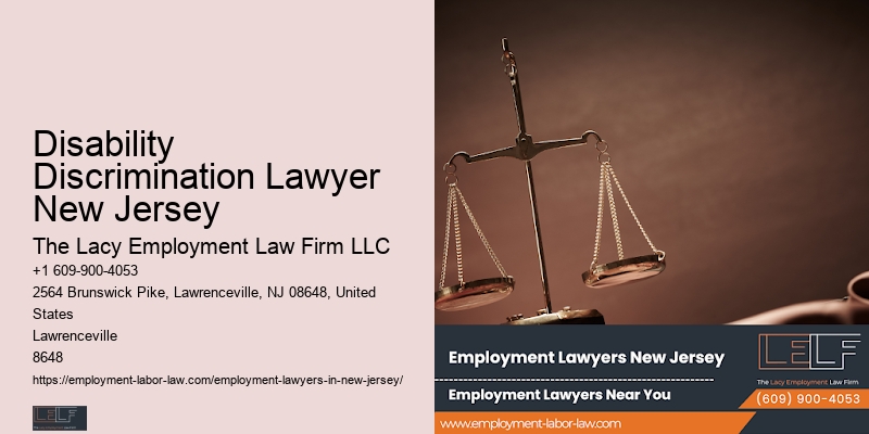 Disability Discrimination Lawyer New Jersey Employment Law Representation