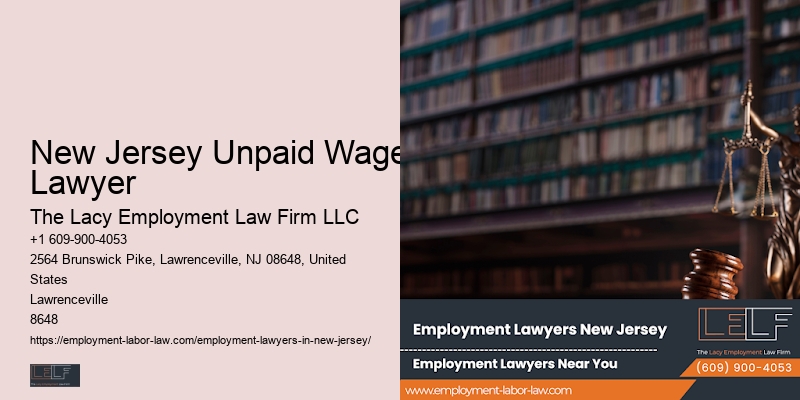 New Jersey Unpaid Wages Lawyer Workplace Legal Consultancy