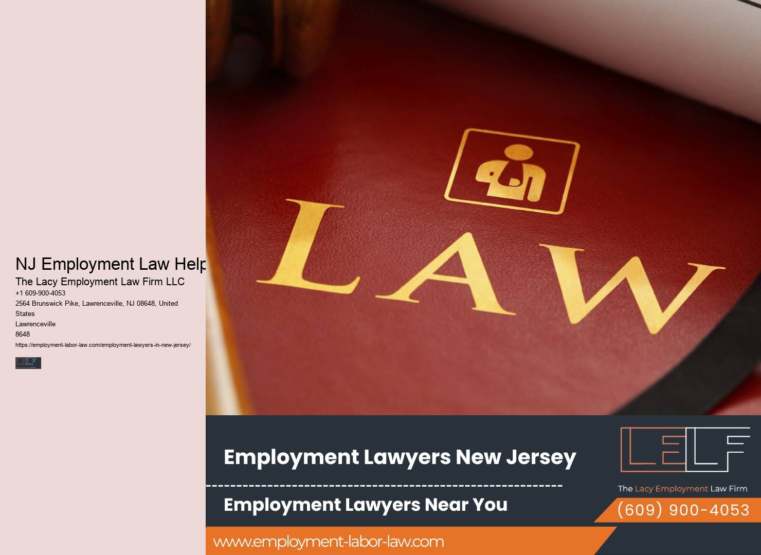 NJ Employment Law Help Employee Defense Lawyer