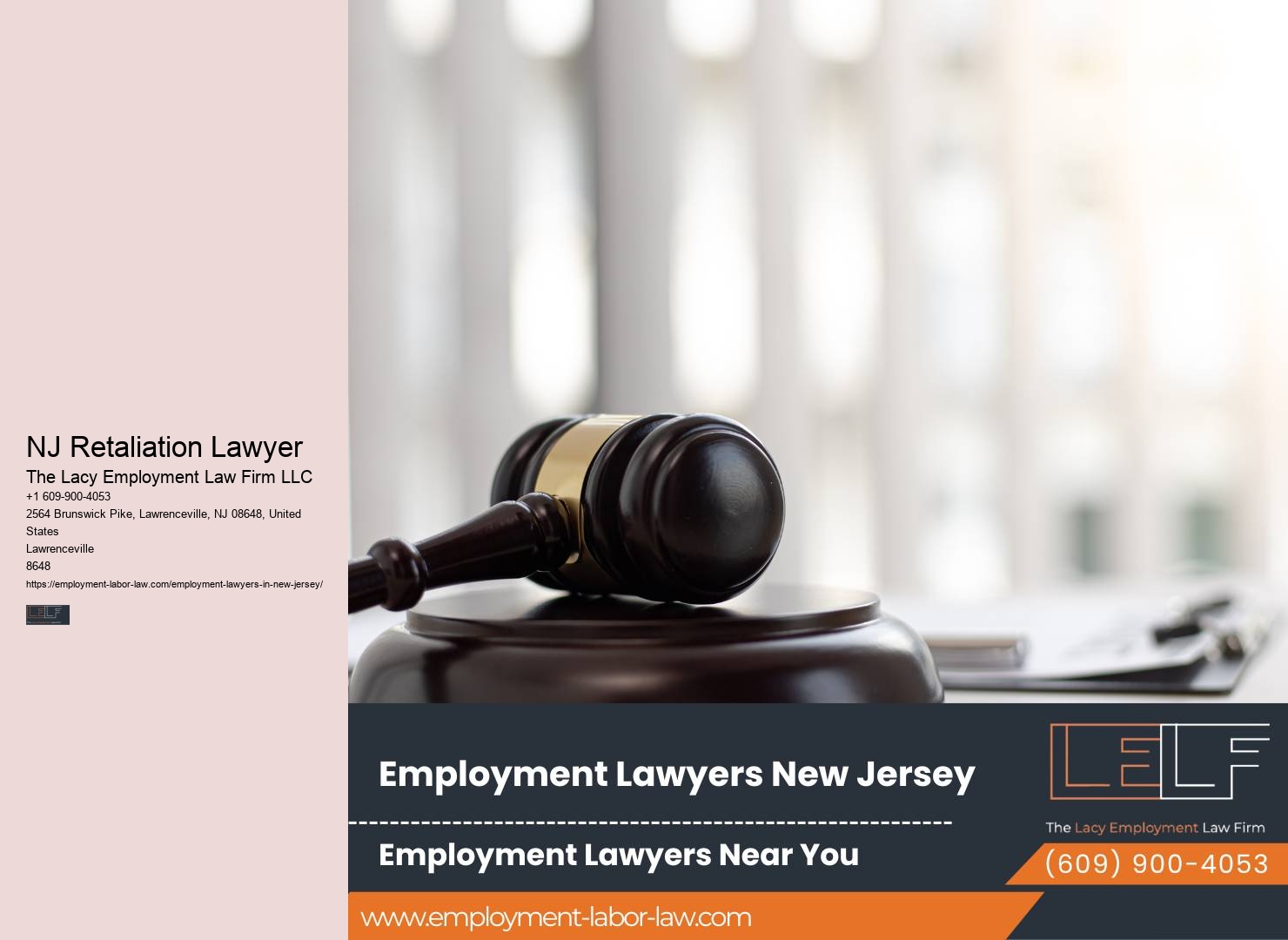 NJ Retaliation Lawyer Employment Lawyer Consultation