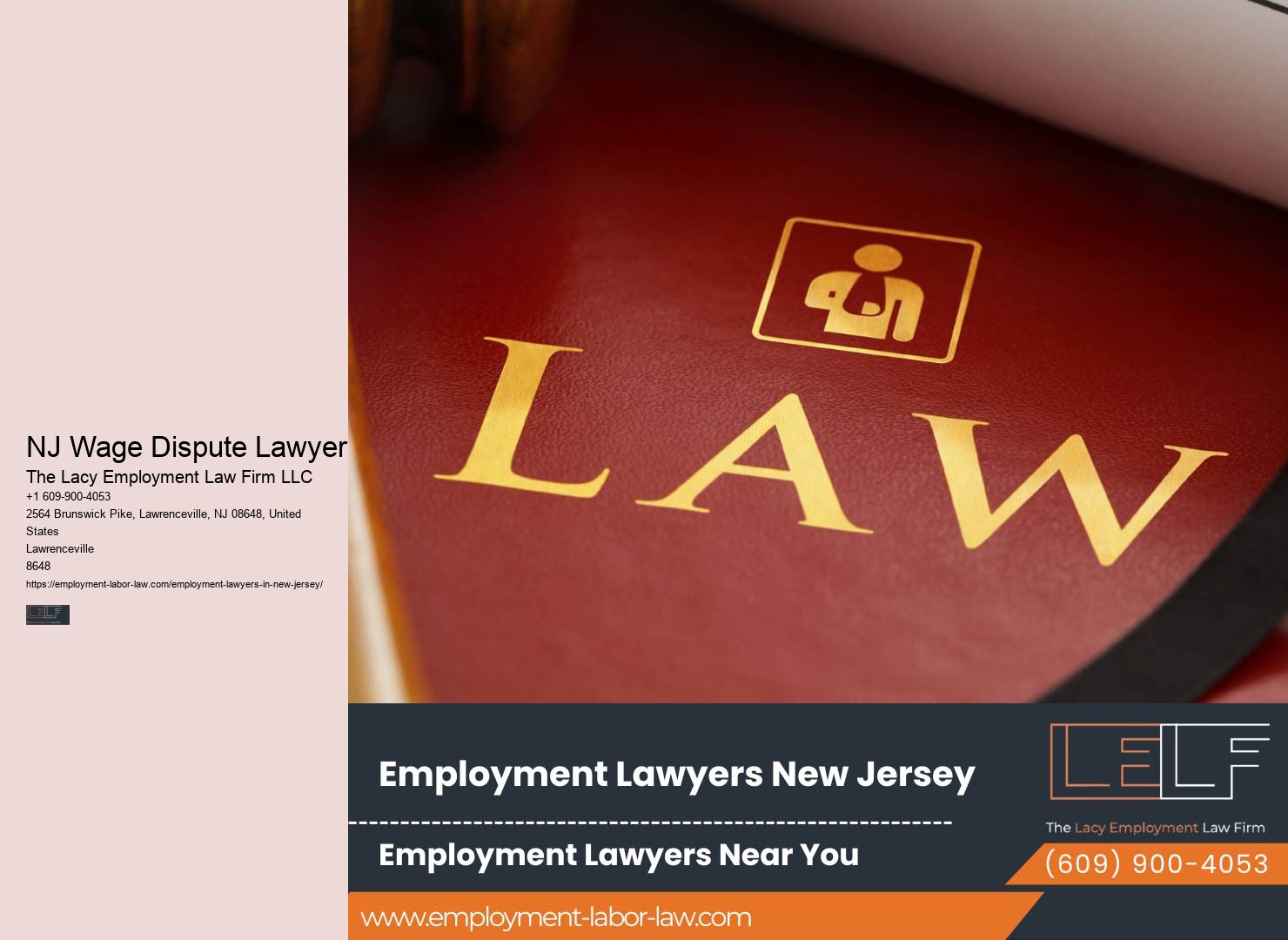 NJ Wage Dispute Lawyer Employee Classification Lawyer