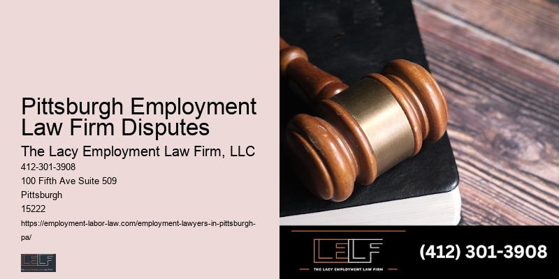 Pittsburgh Employment Law Firm Disputes